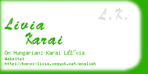 livia karai business card